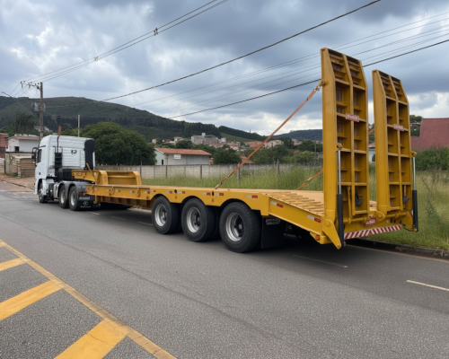 Cavalo Mecânico 6x4 + Carreta Prancha 3 Eixos